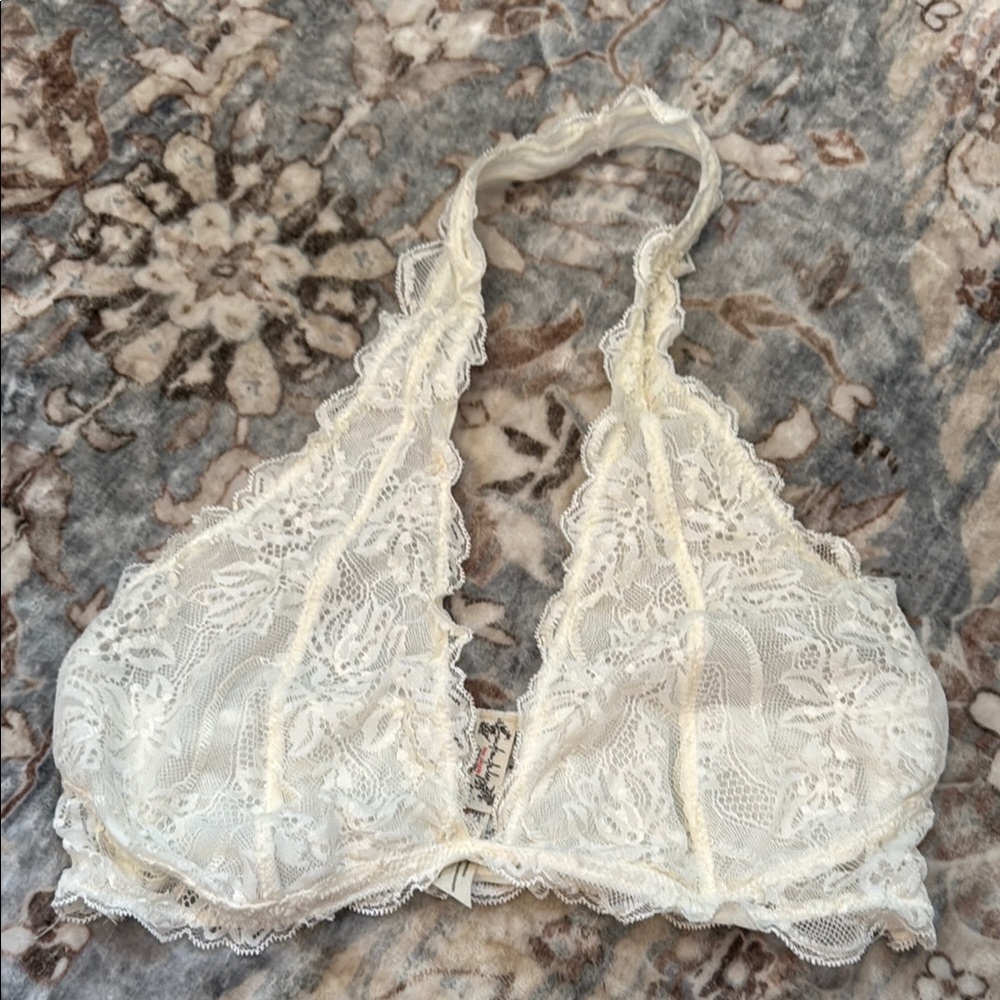 Free People Cream Lace Bralette Intimates
